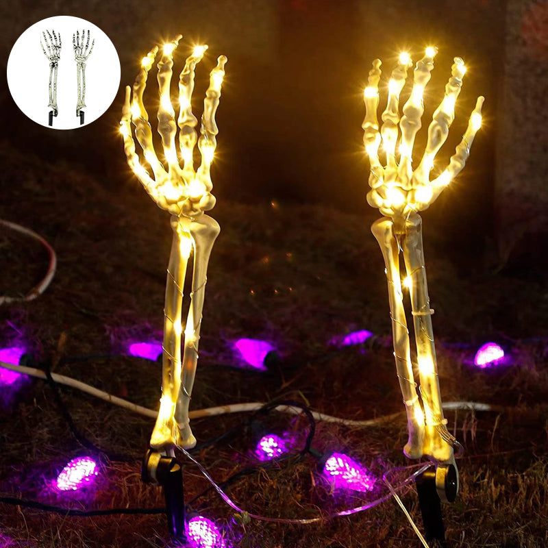 Lumières décoratives de main de fantôme d'Halloween