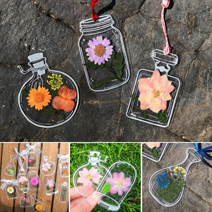 🌸Signets de fleurs séchées transparentes