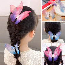 Charger l&#39;image dans la galerie, Pince à cheveux de papillon de couleur dégradée