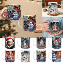 Charger l&#39;image dans la galerie, Tasse gonflée de chocolat chaud de Noël en 3D