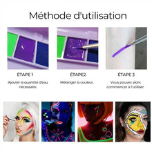 Charger l&#39;image dans la galerie, Palette de maquillage fluorescent soluble dans l&#39;eau