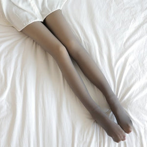 Flawless Legs Faux collants élastiques translucides chauds doublés de peluche