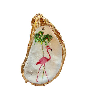 Ornement d'art de coquille d'huître | cadeau de Noël