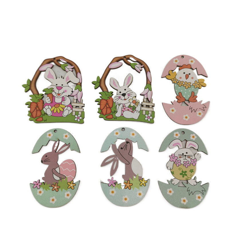 Pendentif lapin de dessin animé de Pâques